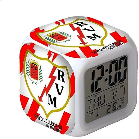 Genérico Reloj despertado Alarma con Luces Rayo Vallecano de Madrid