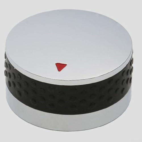 Emiif Gasgrill-Knopf, BBQ-Einstellknöpfe, Ersatz-Drehschalter, Gasherd, Chrom, Einstellknopf für Gasgrill, Herd, Party (58 mm)