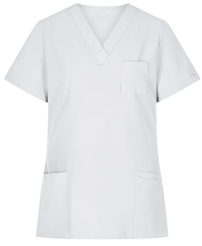 EXNER medizinischer Schlupf-Kasack, Regular fit Stretch, für Damen in Krankenpflege, Altenpflege, Kosmetik, Medizin, lieferbar in weiß, grau, schwarz, blau, rot, von Größe XS-2XL