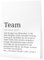 Papierschmiede® Definition: Team, DIN B2 (50x70 cm), XXL Bild Geschenke für Kollegen, Poster für Büro Deko Geschenke für Mitarbeiter zu Beförderung, Jubiläum, Abschied oder Weihnachten, ohne Rahmen