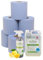 MultiTize Eco Friendly Multi Surface Antibacterial Disinfectant Cleaner (5L Tub) + Spray Bottle + 6 x 2 Ply Blue Centerfeed Rolls.