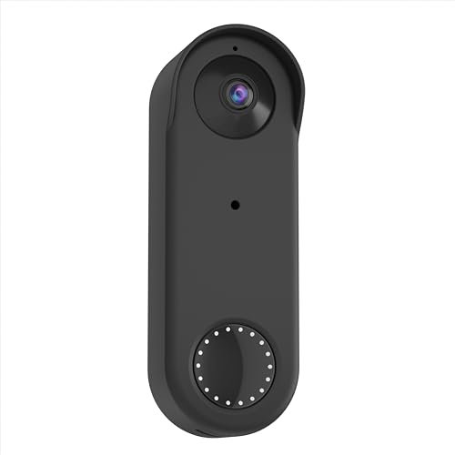 Gusfeliz Silicone Skin Case Cover Compatible to Arlo Doorbell AVD1001-100NAS - UV & Weather Rain Protection, Black
