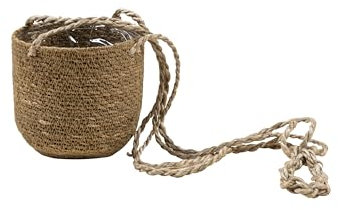 RestBerry Hanging Pot lari 75 cm - Maceta colgante de yute con inserto interior de plástico. Planta de interior