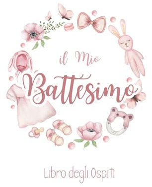 Libro degli Ospiti Battesimo: Guestbook battesimo bimba, libro firme invitati, album polaroid, photo booth