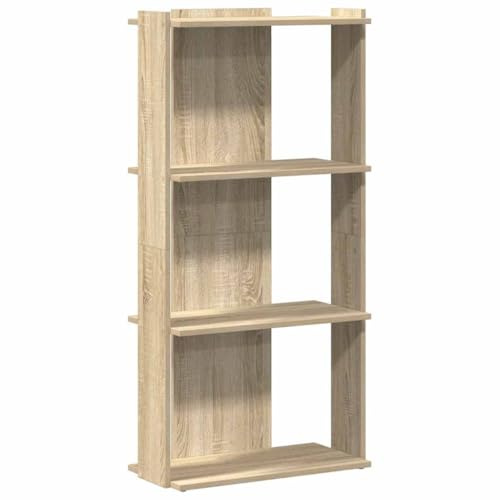 vidaXL Bücherregal 3 Böden Sonoma-Eiche 60x30x120 cm Holzwerkstoff