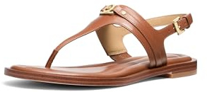 Michael Kors Women's Mandy Thong Sandal, Luggage, 7.5