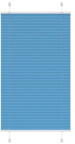 vidaXL Plissee Blau 75x100 cm Stoffbreite 74,4 cm Polyester