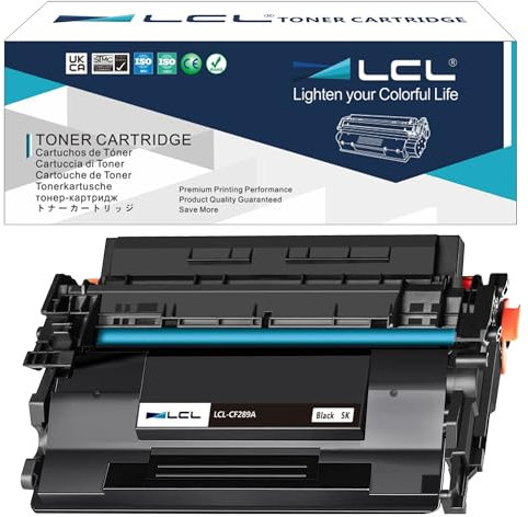 LCL 89A Tonerkartusche kompatibel für HP 89A CF289A (mit CHIP) kompatibel für HP Laserjet Enterprise M507 M507dn M507x MFP M528dn MFP M528f Flow MFP M528z M528c (1 Packung)