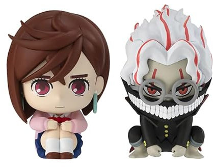 YLEAFUN 2PCS Okarun Anime Figur Ayase Momo Sitting Figure Statue 5cm Cute Anime Figuren Manga Charakter PVC Modell Auto Desktop Dekoration