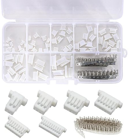 PENGLIN 495PCS JST-SH Kit de Connexion avec connecteur Femelle de 1.0 mm Broche 2/3/4/5/6/7/8/9/10 Kit d'adaptateur de connecteur de boîtier