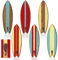 DoubleFill Surfbrett-Wandhaken, Holz, Surfbrett-Handtuchhaken, dekorativ, hawaiianisches tropisches Surfbrett, Wandaufhänger, Vintage-Sommer-Handtuchaufhänger, Dekoration für Strand, Pool, Badezimmer