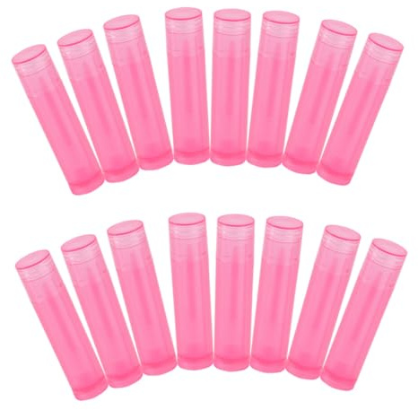 Gogogmee 30 Stück 5g Lippenbalsam Tuben Zum Selbermachen Wiederbefüllbare Durchsichtige Leere Lipgloss Fläschchen in Rosa Selbstgemacht Lippenpflege Für Unterwegs Gruppentaugliches Lipgloss Zubehör