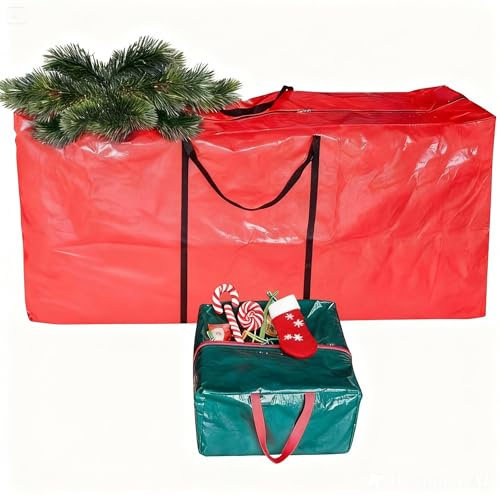 2 Stück Aufbewahrungstasche für Weihnachtsbaum XXL Aufbewahrungstasche Wasserdichtes Tannenbaum Tasche Weihnachtsbaum Tasche Schwerlast (127 x 51 x 38 cm)