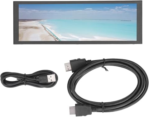 XZXCVN 7.9 Zoll TFT LCD IPS Display, PC Case Secondary Screen, 400x1280 Auflösung - 6H Gehärtetes Glas, 60Hz Bildwiederholung, Touchscreen, Für und (Gewöhnlicher Stil)