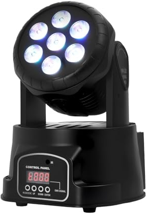 Lyre LED Mini Lampe mit beweglichem Kopf, DJ, Bühnenbeleuchtung, Moving Head Lampe mit Fernbedienung, für Hochzeit, Geburtstagsfeier, Bankett, Bar, Konzert