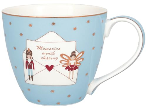 GreenGate Mug Xmas Letter Pale Blue