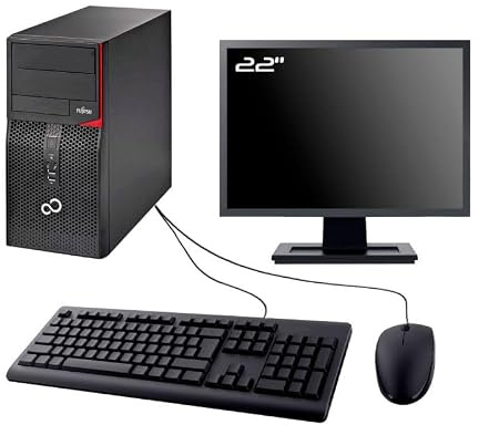 Fujitsu PC Esprimo P420 Tour Ecran 22 Intel I5-4570 RAM 8Go SSD 250Go W11 WiFi