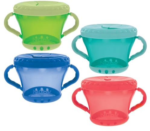 Nuby 2-Pack Snack Keepers, Colors May Vary