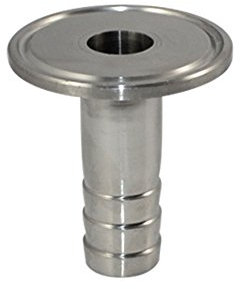 3/4 19MM Sanitär Schlauchanschluß Fitting SS316 Tri Clamp Type 50.5MM Flansch