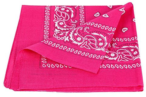 I LOVE DIY bandana en coton avec décoration cachemire multi-usages (rose)