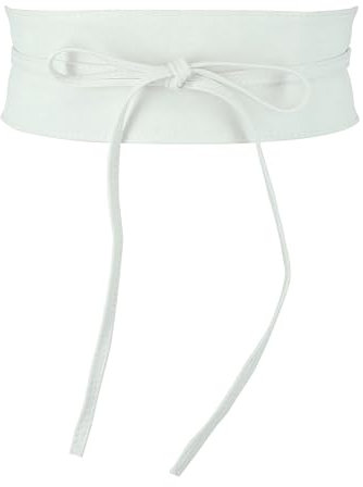FASHIONGEN - Damen gürtel, Taillengürtel, Bindgürtel, Obi gürtel MICA - Weiß, 2XL
