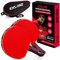 Idoraz Tischtennisschläger 2er Set Profi Schläger - Ping Pong Schläger mit Tragetasche - ITTF zugelassenes Gummi für Turnierspiele - Bestes Tischtennis-Paddel