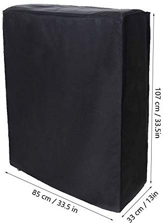 COHU Möbelbezug, Leichtes Atmungsaktives 210D Oxford Tuch Klappbett Staubschutz Wetterfest Tragbar Schwarz für Klappstuhl für Schutzhülle(85 * 33 * 107cm, 12)