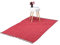 Relaxdays Flickenteppich, 120 x 180 cm, Baumwolle, handgewebt, rutschfest, waschbar, mit Fransen, Fleckerlteppich, rot