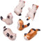 BuyWeek Soporte para Palillos de Gato de la Suerte, 6 Piezas/Juego Estante de Palillos de Cerámica para Gatos de la Suerte, Adornos para Manualidades para la Decoración del Hogar