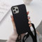 Jacyren iPhone 13 Pro Hülle mit Kordel - Silikon Schutzhülle mit Band - Handykette für iPhone 13 Pro - Schwarz