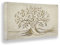 Giallobus - Quadro - 01 - Capezzale Moderno - Sacra Famiglia e Albero della Vita - Beige - Tela Canvas Telaio Premium Alto Spessore - 100x50 - Pronto da Appendere - Quadri Moderni per la casa