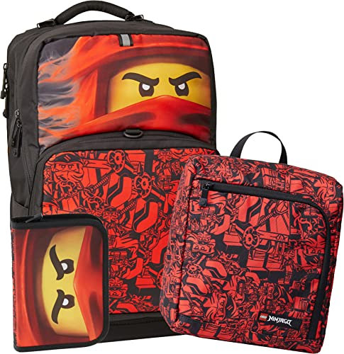 LEGO Schulranzenset MORTENSEN Optimo Maxi Plus NINJAGO Red, 3-tlg. (2022)