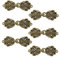 CRAFFANCY Cardigan-Clips, 6 Paar Vintage Hohle Blume Umhang Verschlüsse Nähen auf Haken und Ösen Umhang Verschluss Verschlüsse für Pullover Schal Antik