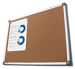Tableau d'affichage en liège avec cadre en aluminium (90 x 120 cm)