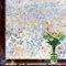 Linarun Fensterfolie Blickdicht Selbsthaftend,Sichtschutzfolie Fenster Bunt,3D Regenbogen Folie Fenster Statisch Haftend ohne Klebstoff Anti UV Sonnenschutz für Büro Wohnzimmer 50x400cm