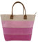 Vico Casa® VERSILIA Borsa mare donna, borsa spiaggia/Colore Fucsia/Borsa a spalla 50x35X20cm con cerniera, tasca interna e manici
