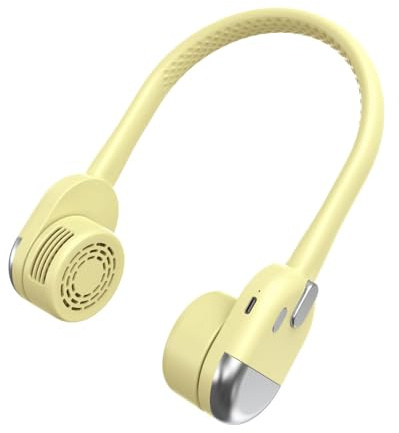 Ventilatore da Collo, Ventilatori USB Mini Senza Pale a Mani Libere Ricaricabile, Ventola Personale di Raffreddamento a 360° 3 Velocità Vento Forte Regolabile per All'aperto Interno