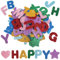 GEBETTER 182 Stück 4,3 cm Moosgummi Buchstaben Glitzer Aufkleber Selbstklebend Schaumstoff Klebebuchstaben Glitter Alphabet Sticker für Kinder Namensaufkleber DIY Handwerk (7 Farben)