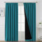 BellaHills 100% Blackout Curtains for Bedroom Thermal Insulated Curtains & Drapes Blackout Curtains Pencil Pleat Curtains for Living Room with Black Liner 2 Panels Set, 90 x 90 Inch, Turquoise Blue
