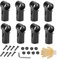 Hqunjikp Panel T Clamps | 8X T Pipe Connectors with Hex Key and Gloves,1 Inch Stainless Steel Clamps, Chain Link Fence Fittings, Nuts and Screws Included