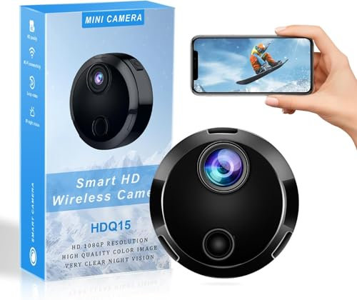 XGATML Hidden Cameras -Surveillance Camera with Motion Detection and Night Vision -WiFi Wireless 1080P Indoor Cam - Spy Cam - Mini Camera -WiFi Cameras for Pet/Baby/Nanny with App