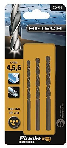 Piranha Hi-Tech HSS-CNC Metal 3 Pieces Drill Set