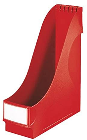 Leitz Stehsammler Extrabreit, Ideal zur Ablage und Aufbewahrung von Dokumenten, Katalogen und Mappen im A4- und US-Format, Rot, 24250025