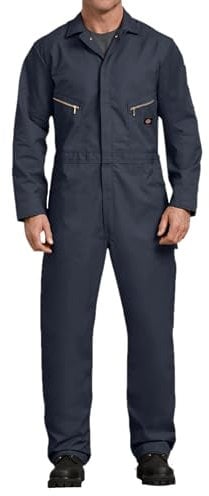 Dickies Herren Langärmeliger Deluxe-Twill-Overall Arbeitsschutzanzug, Dunkelmarineblau, V1, M Tall