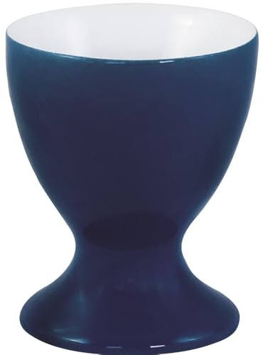 KAHLA 207401A70307X Pronto Colore Eierbecher mit Fuß royal Blue|dunkelblauer Eierhalter aus Porzellan