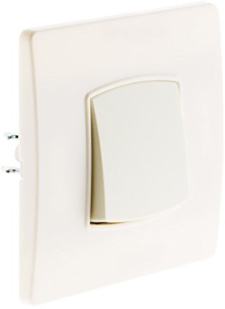 Zenitech - Botón Pulsador Borne-Auto con Fijación de Tornillos y Garras - Listo para Instalar - Compatible con Cajas de Empotrar Estándar - Facilidad de Montaje y Desmontaje - Blanco