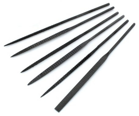 Modelcraft Lot de 6 Limes à râper en Cire et Bois Argenté