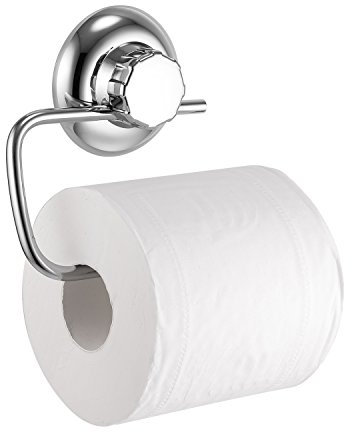 MaxHold No-Drilling/Suction Cup Toilet Paper Roll Holder - Vaccum System - Stainless Steel Never Rust - Towel Hanger for Bathroom & Kitchen