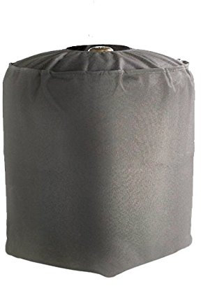 GREEN CLUB Housse De Protection imperméable Bouteille de gaz Haute Qualité Polyester doublée PVC L 36 x l 36 x h 50 cm Couleur Anthracite