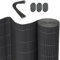 WOLTU Brise-vue occultant PVC 400x100 cm, canisse osier palissade exterieur Résistant aux UV et aux intempéries, pour jardin, terrasse, balcon, Gris